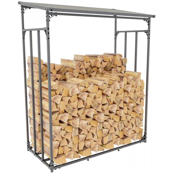 Kaminholzunterstand HLO-CP36 Metall M ~ anthrazit