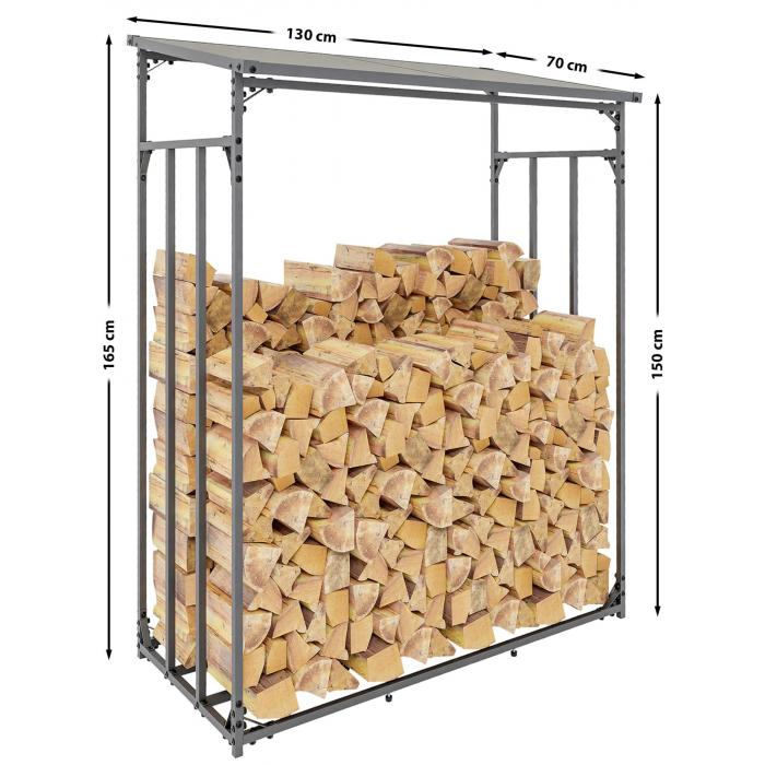 Kaminholzunterstand HLO-CP36 Metall M ~ anthrazit