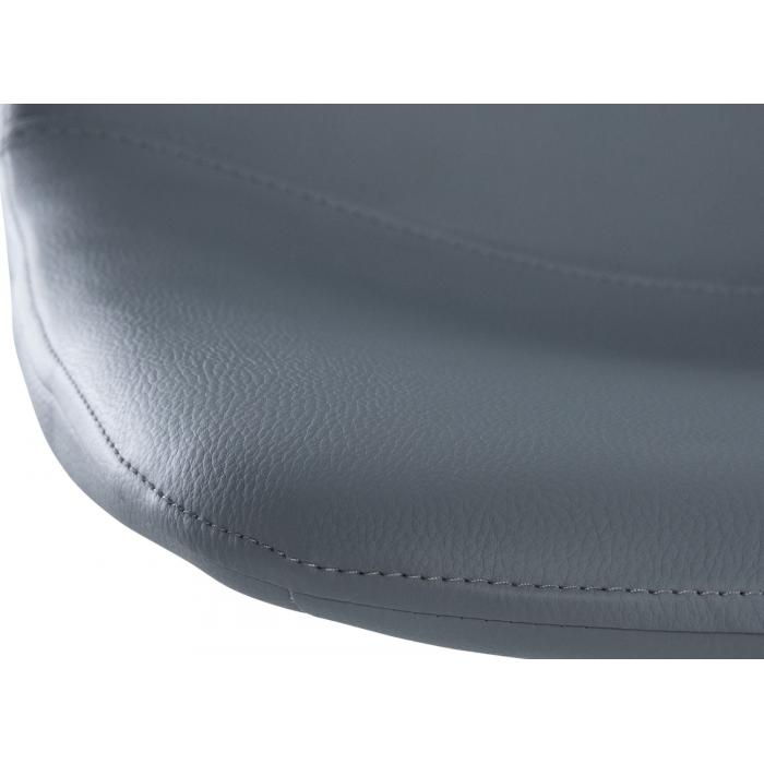 Barhocker HLO-CP251 Kunstleder chrom ~ grau