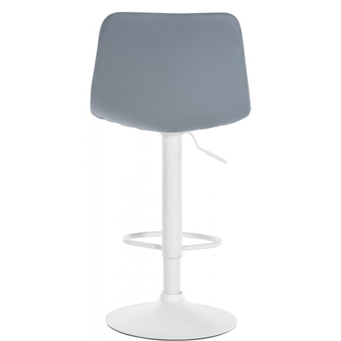 Barhocker HLO-CP251 Kunstleder wei ~ grau