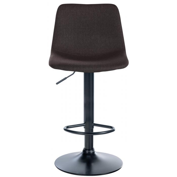 Barhocker HLO-CP253 Stoff Schwarz ~ taupe