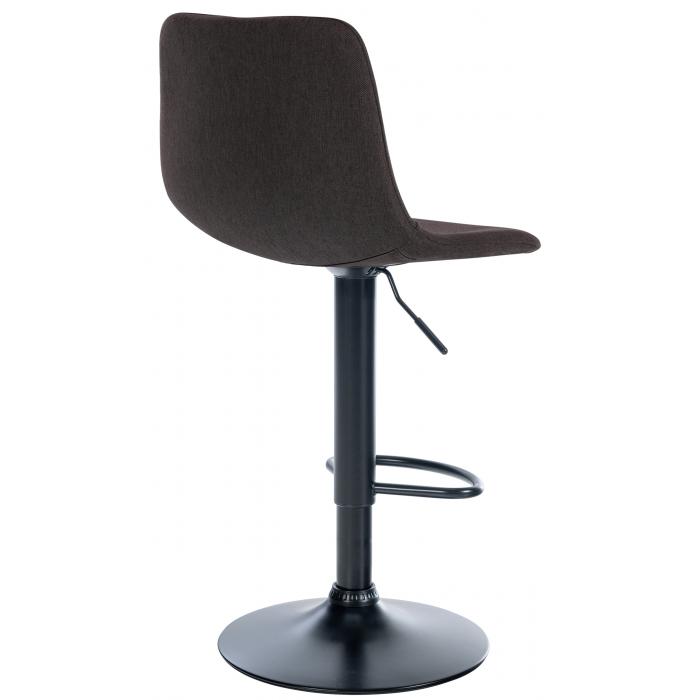 Barhocker HLO-CP253 Stoff Schwarz ~ taupe