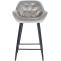 2er Set Barhocker HLO-CP259 Samt ~ grau