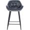 2er Set Barhocker HLO-CP259 Samt ~ dunkelgrau