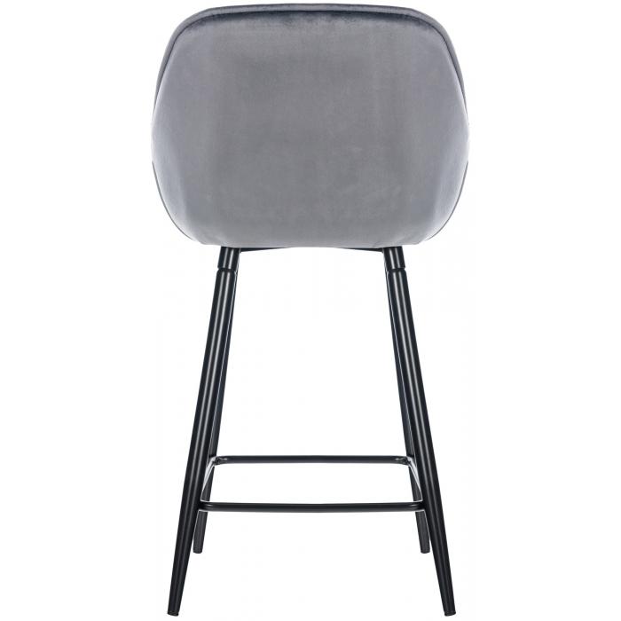 2er Set Barhocker HLO-CP259 Samt ~ dunkelgrau