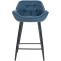 2er Set Barhocker HLO-CP260 Stoff ~ blau