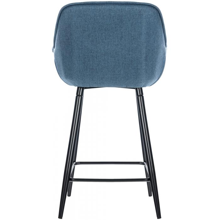 2er Set Barhocker HLO-CP260 Stoff ~ blau