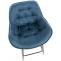 2er Set Barhocker HLO-CP260 Stoff ~ blau