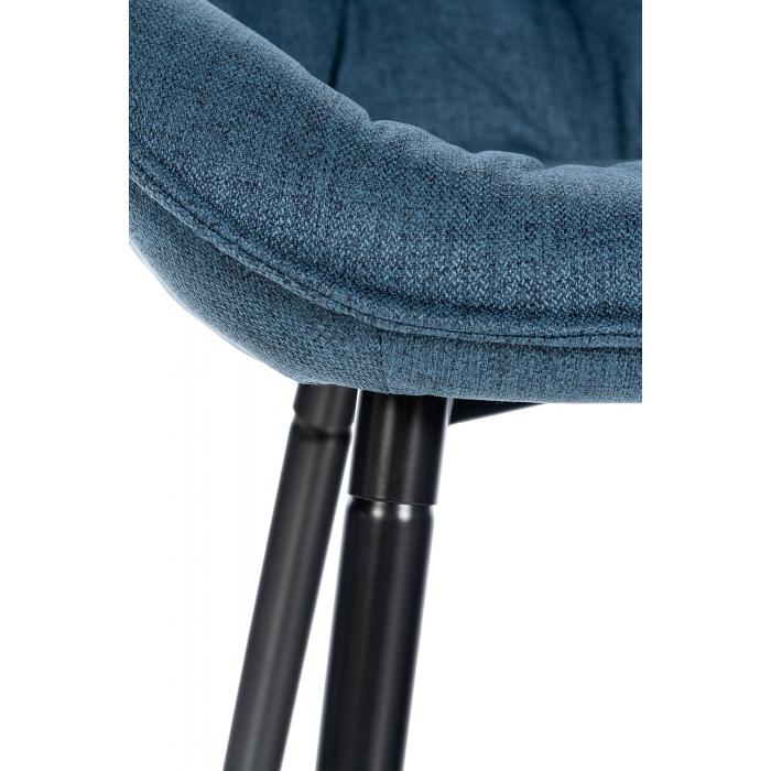 2er Set Barhocker HLO-CP260 Stoff ~ blau