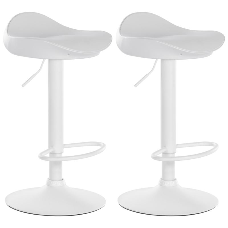 2er Set Barhocker HLO-CP237 ~ wei