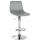 Barhocker HLO-CP252 Samt Chrom ~ grau