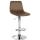 Barhocker HLO-CP252 Samt Chrom ~ braun