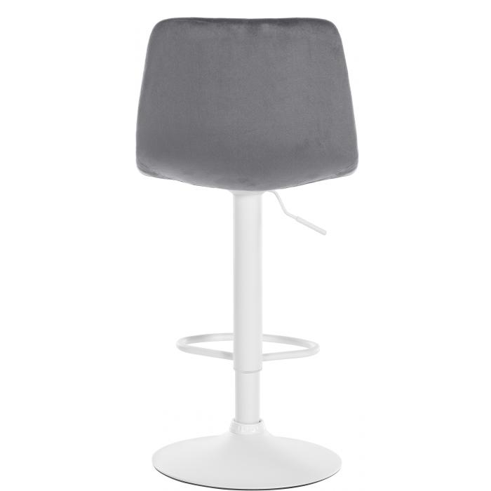 Barhocker HLO-CP252 Samt Wei ~ dunkelgrau