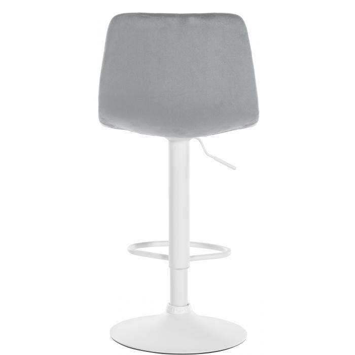 Barhocker HLO-CP252 Samt Wei ~ grau