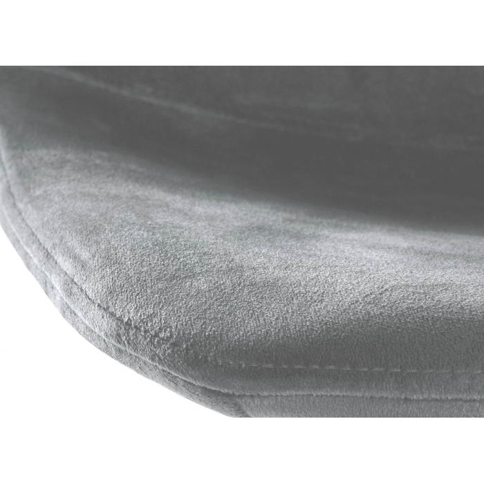 Barhocker HLO-CP252 Samt Wei ~ grau