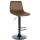 Barhocker HLO-CP252 Samt Schwarz ~ braun