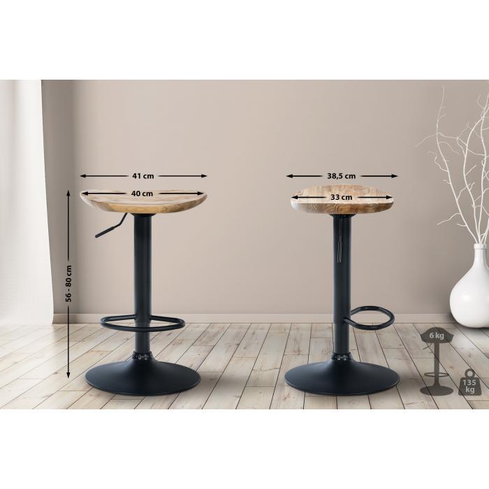 2er Set Barhocker HLO-CP293 ~ natura