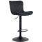 Barhocker HLO-CP255 Samt ~ schwarz