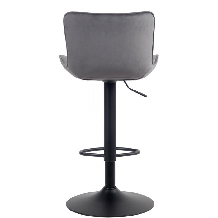 Barhocker HLO-CP255 Samt ~ dunkelgrau