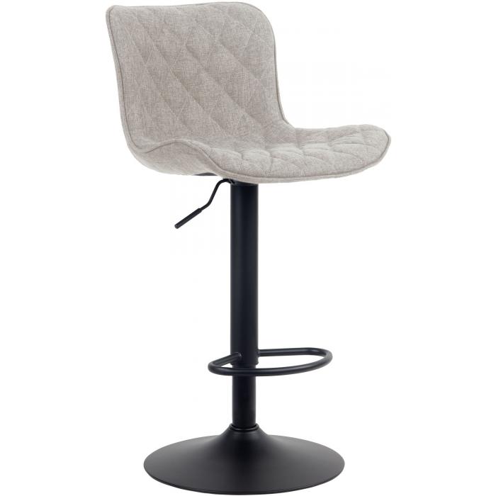 Barhocker HLO-CP256 Stoff ~ taupe
