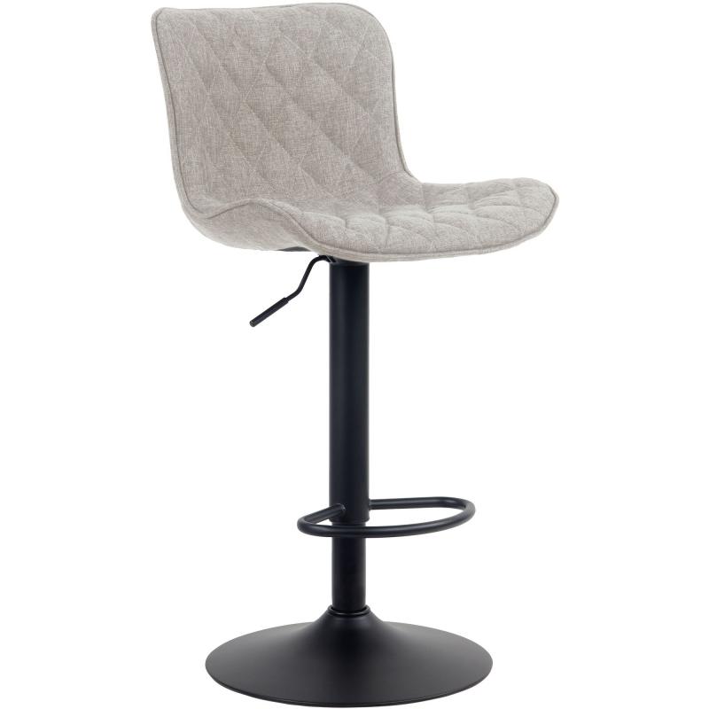 Barhocker HLO-CP256 Stoff ~ taupe