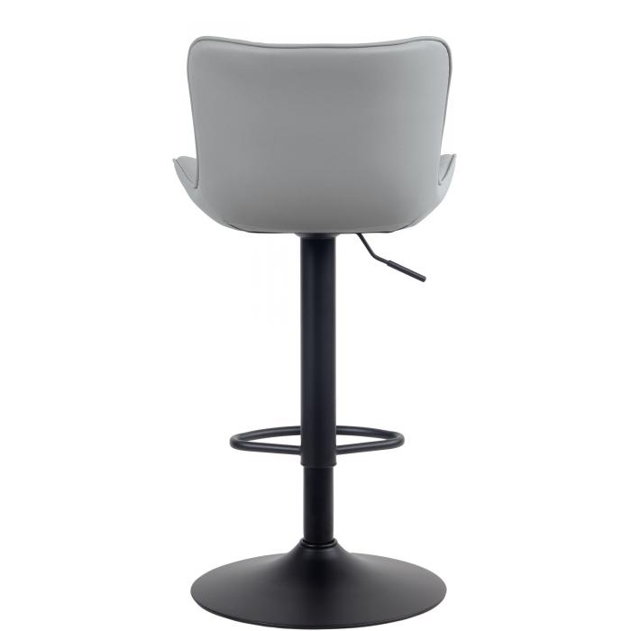 2er Set Barhocker HLO-CP254 Kunstleder ~ grau