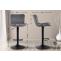 2er Set Barhocker HLO-CP255 Samt ~ dunkelgrau