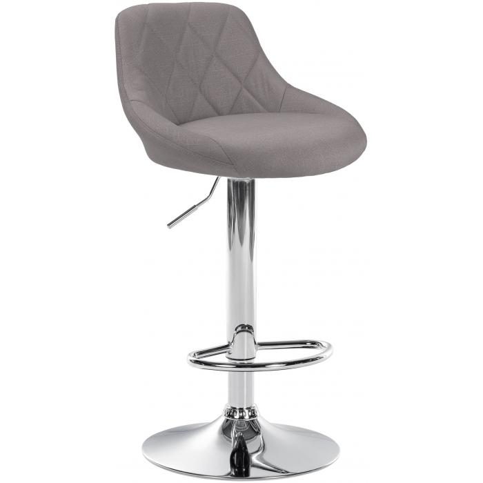 Barhocker HLO-CP30 Stoff ~ grau