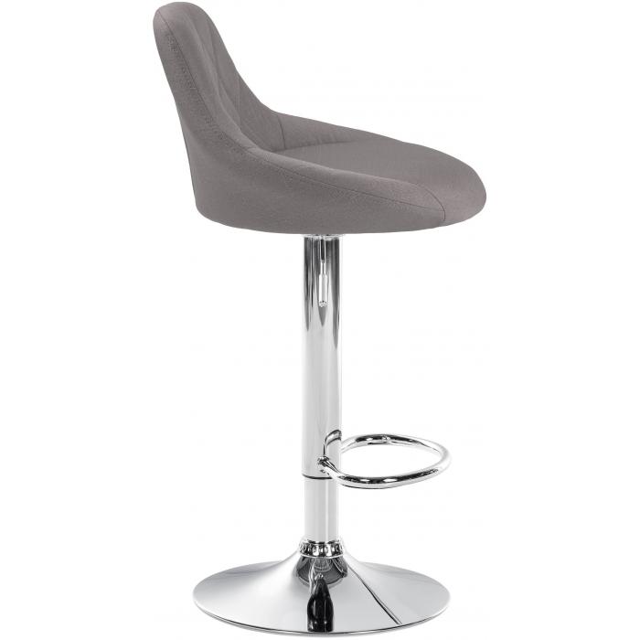 Barhocker HLO-CP30 Stoff ~ grau