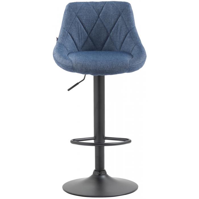 Barhocker HLO-CP30 Stoff schwarz ~ blau
