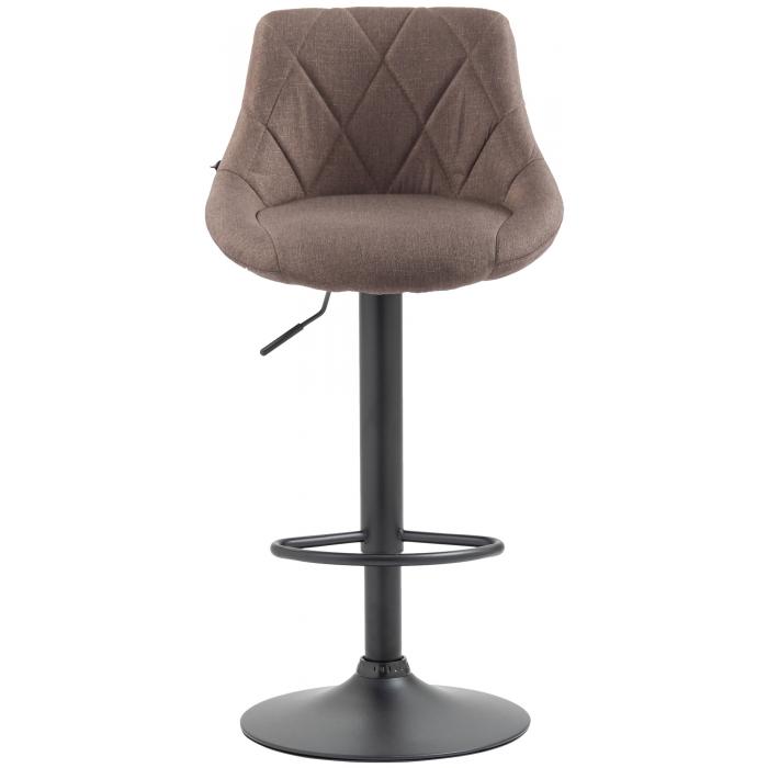 Barhocker HLO-CP30 Stoff schwarz ~ taupe