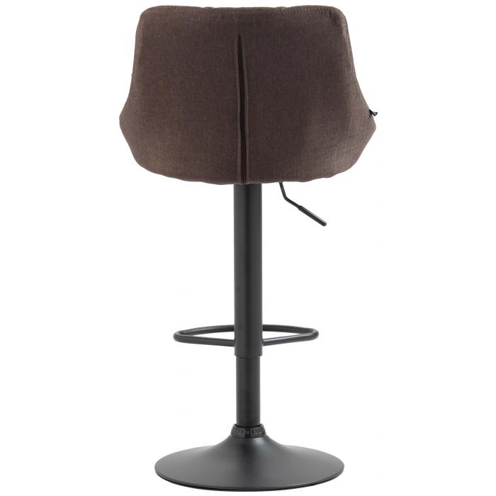 Barhocker HLO-CP30 Stoff schwarz ~ taupe