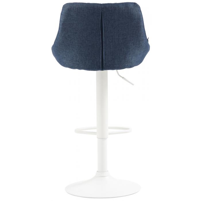 Barhocker HLO-CP30 Stoff wei ~ blau