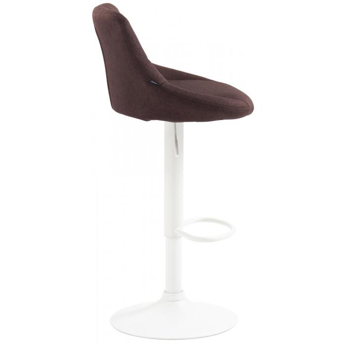 Barhocker HLO-CP30 Stoff wei ~ braun