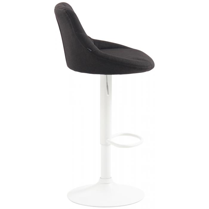 Barhocker HLO-CP30 Stoff wei ~ dunkelgrau