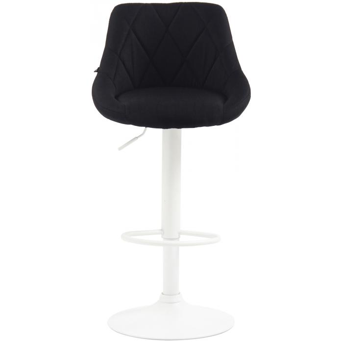 Barhocker HLO-CP30 Stoff wei ~ schwarz
