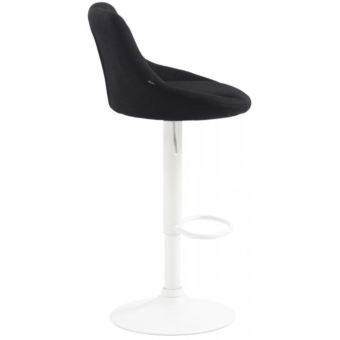 Barhocker HLO-CP30 Stoff wei ~ schwarz