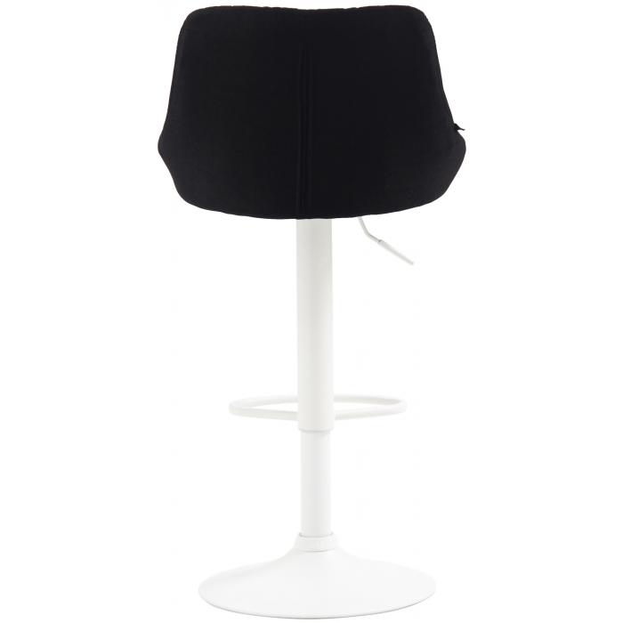 Barhocker HLO-CP30 Stoff wei ~ schwarz