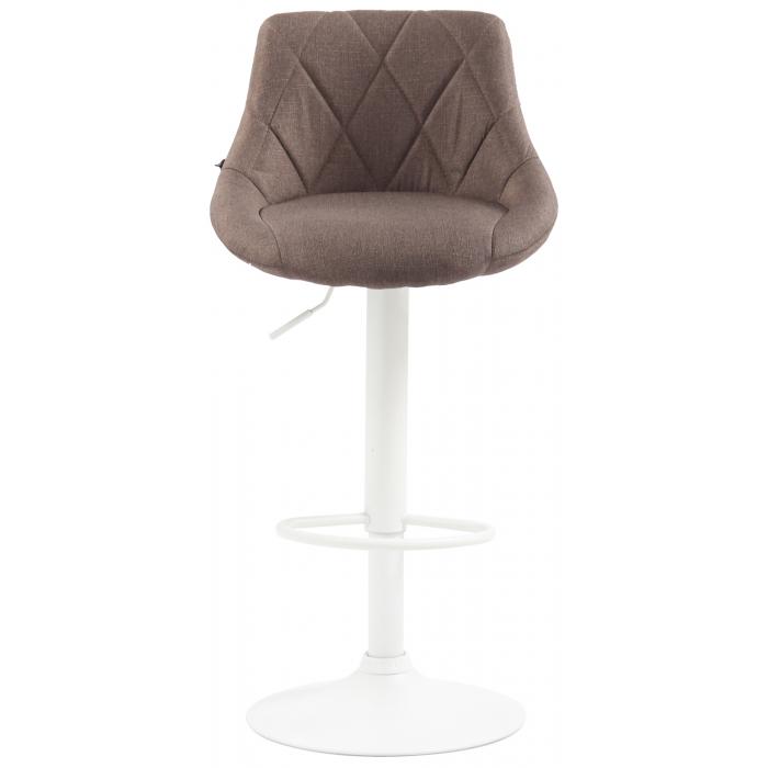 Barhocker HLO-CP30 Stoff wei ~ taupe