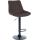 Barhocker HLO-CP295 Stoff schwarz ~ taupe