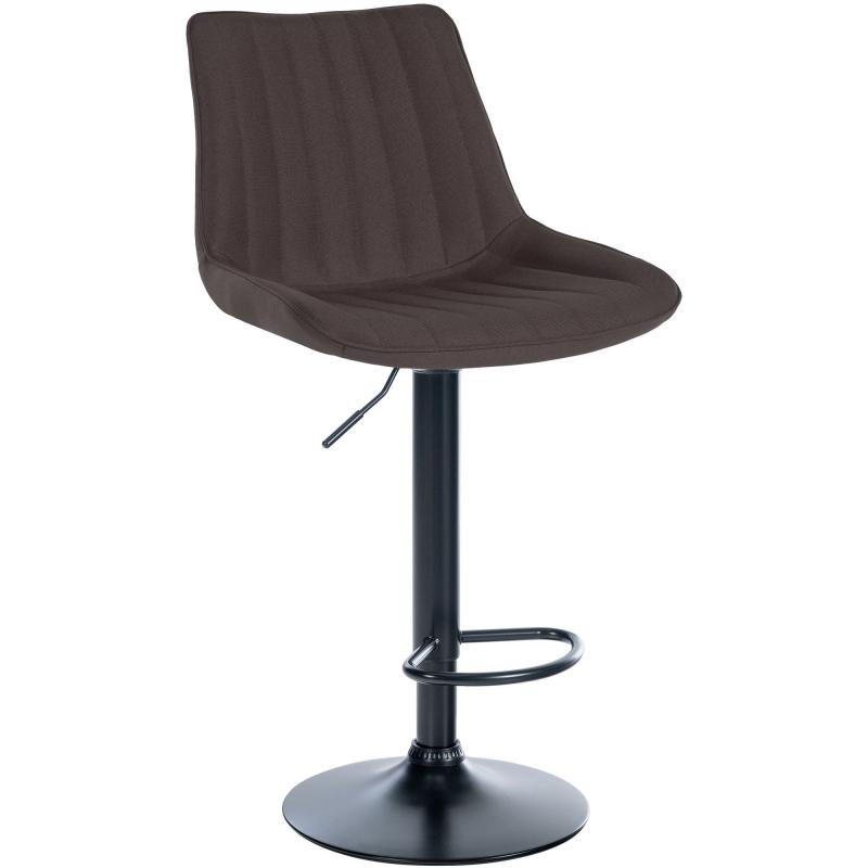 Barhocker HLO-CP295 Stoff schwarz ~ taupe