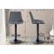 Barhocker HLO-CP295 Stoff schwarz ~ grau