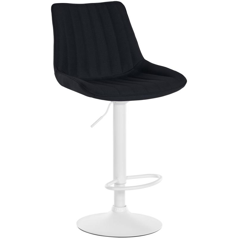 Barhocker HLO-CP295 Stoff wei ~ schwarz