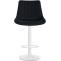 Barhocker HLO-CP295 Stoff wei ~ schwarz