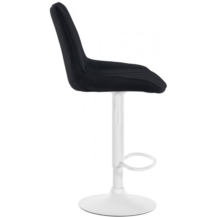 Barhocker HLO-CP295 Stoff wei ~ schwarz