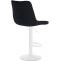Barhocker HLO-CP295 Stoff wei ~ schwarz