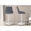 Barhocker HLO-CP295 Stoff wei ~ grau