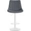 Barhocker HLO-CP295 Stoff wei ~ grau