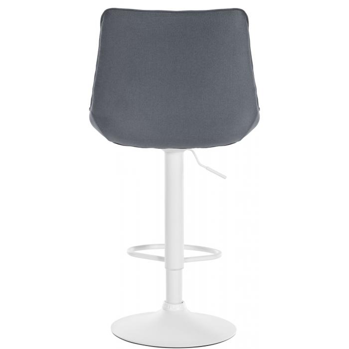 Barhocker HLO-CP295 Stoff wei ~ grau