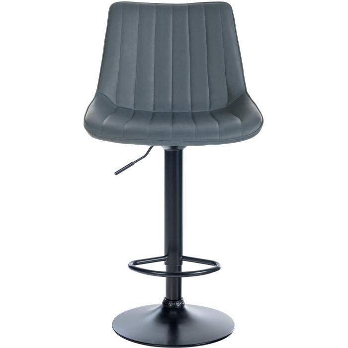 Barhocker HLO-CP294 Kunstleder schwarz ~ grau
